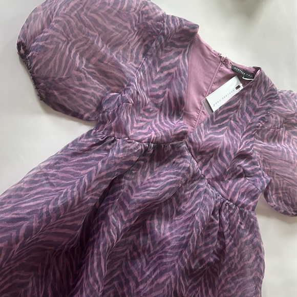 Endless Rose Purple Zebra Print Baby Doll Dress - Picture 1 of 10